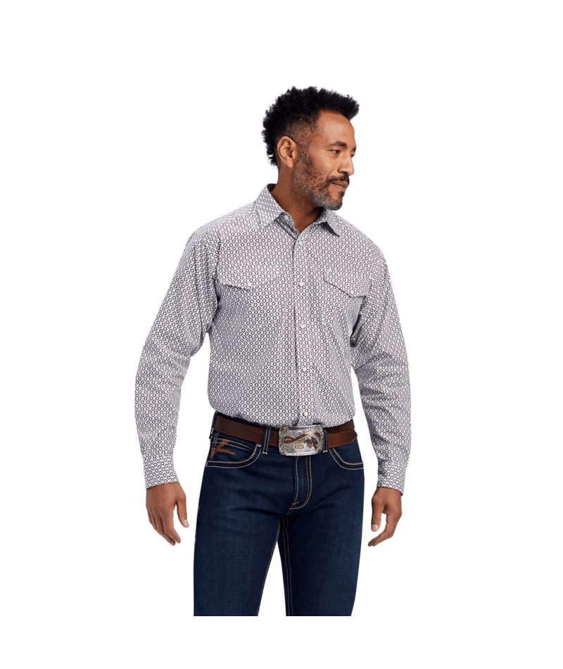 Ariat Men's MNS Finleigh Classic Fit Shirt, White