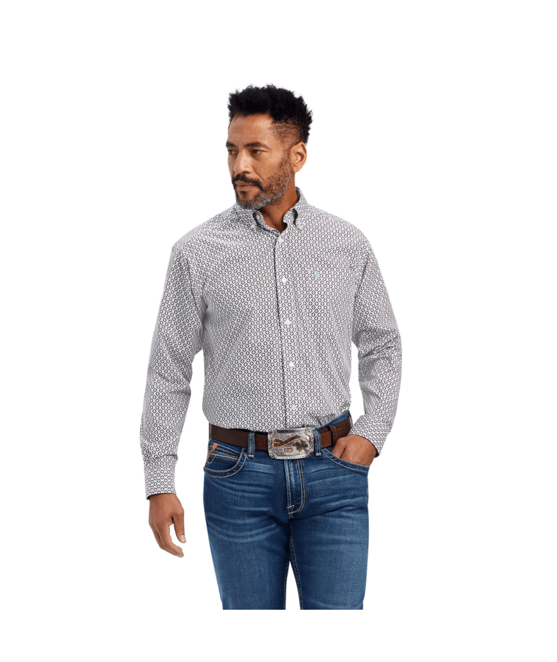 Ariat Men's MNS Finleigh Classic Fit Shirt, White