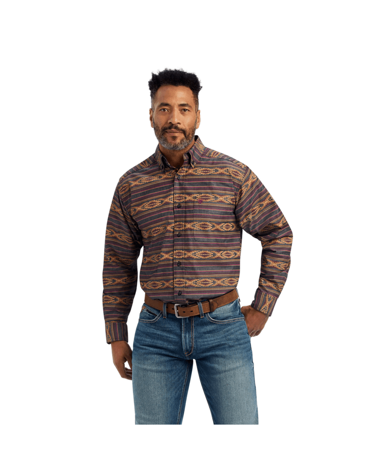 Ariat Men's MNS Fletcher Classic Fit Shirt, Claret