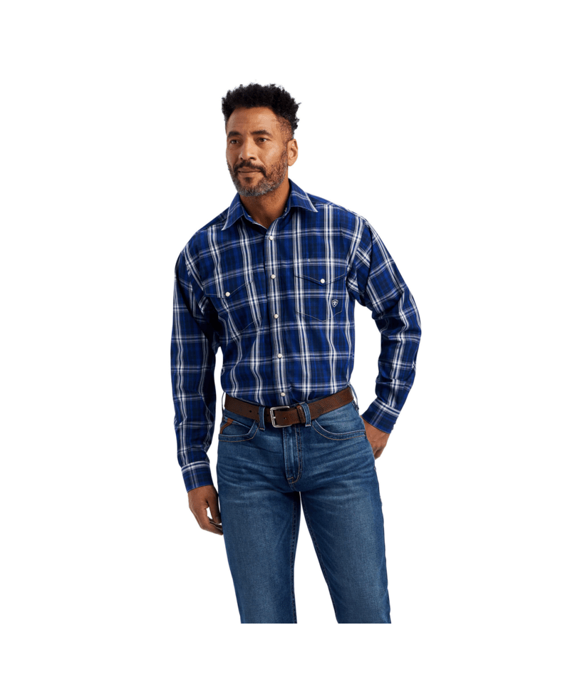 Ariat Men's MNS Pro Series Burke Classic Fit Shirt, Dark Sapphire