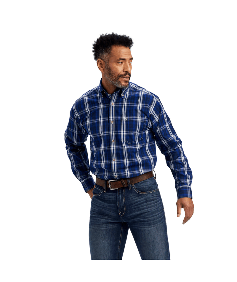 Ariat Men's MNS Pro Series Burke Classic Fit Shirt, Dark Sapphire