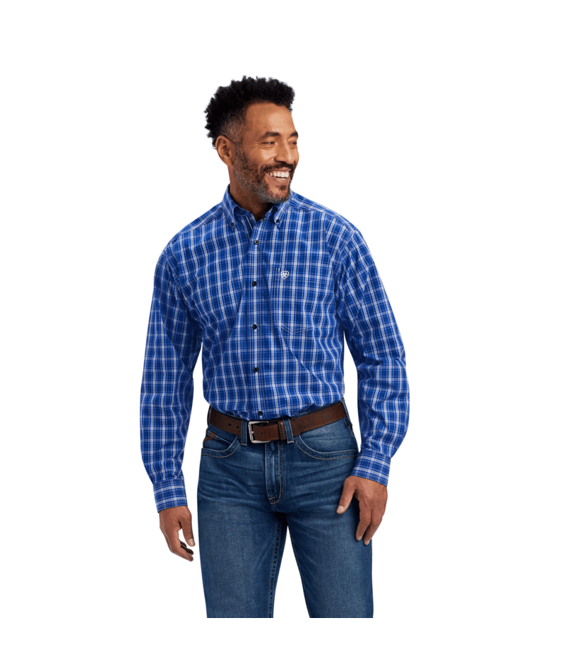 Ariat Men's MNS Pro Series Boone Classic Fit Shirt, Classic Blue