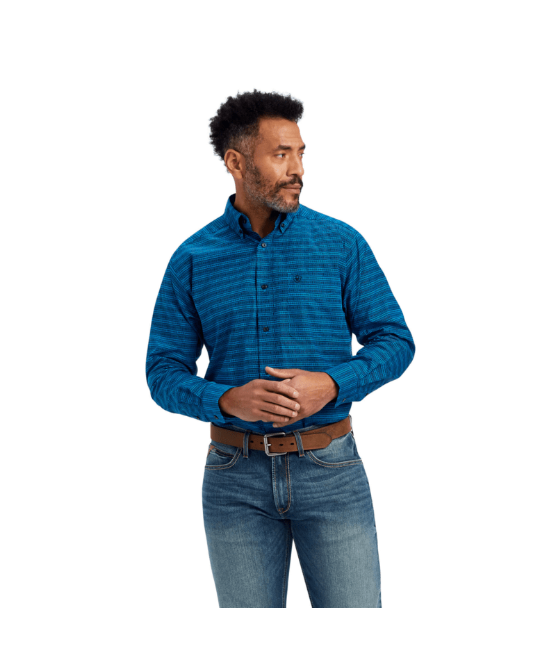Ariat Men's MNS Beasley Classic Fit Shirt, Classic Blue