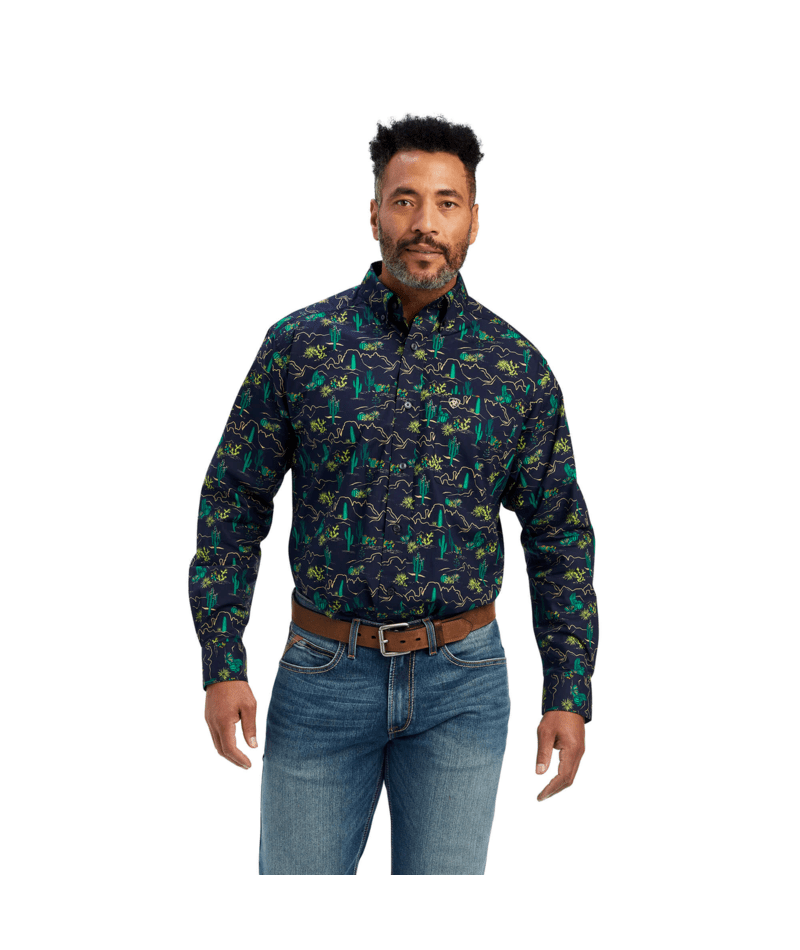 Ariat Men's MNS Beckett Classic Fit Shirt, Dark Sapphire