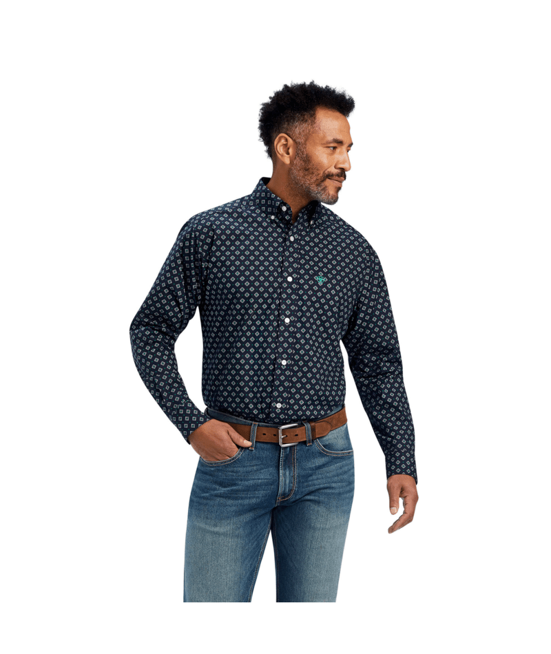 Ariat Men's MNS Beckham Classic Fit Shirt, Dark Sapphire