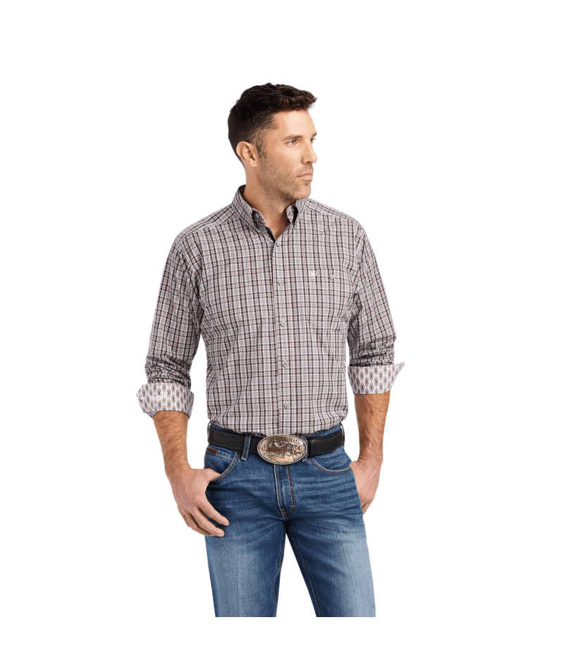 Ariat Men's MNS Relentless Resolute Stretch Classic Fit Shirt, Mauve