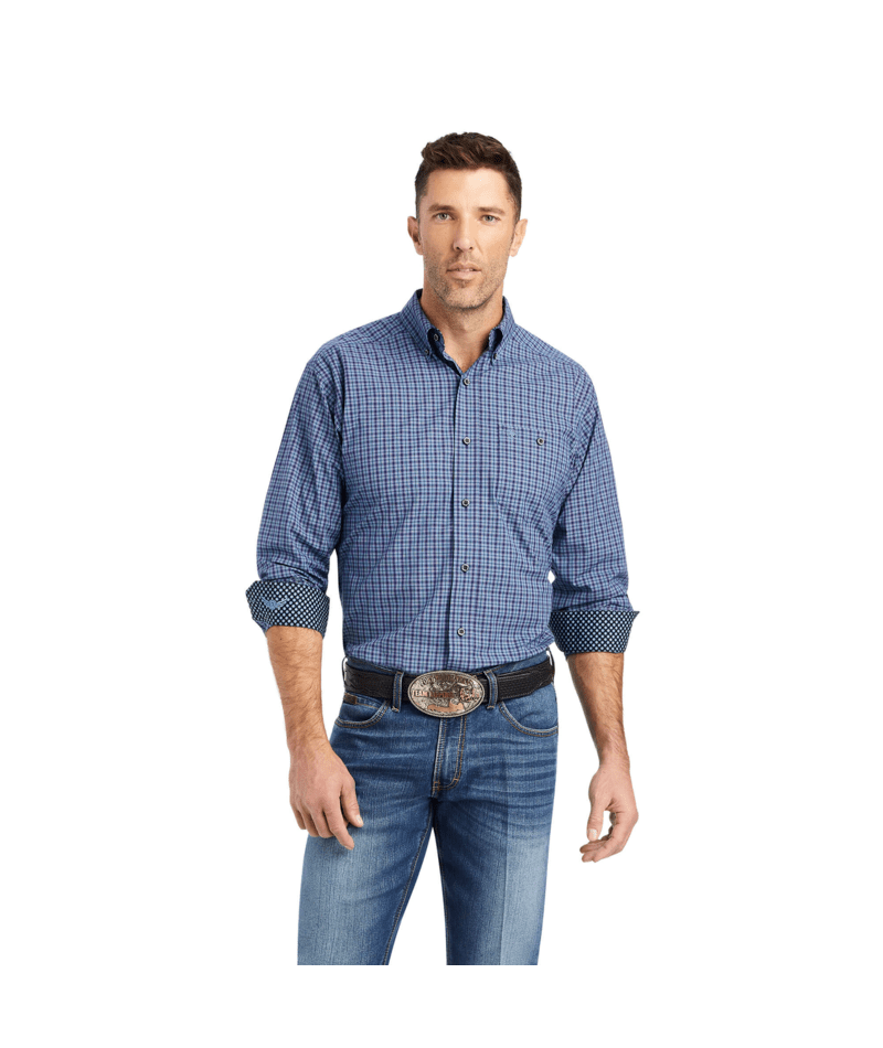 Ariat Men's MNS Relentless Reverence Stretch Classic Fit Shirt, Midnight Sail