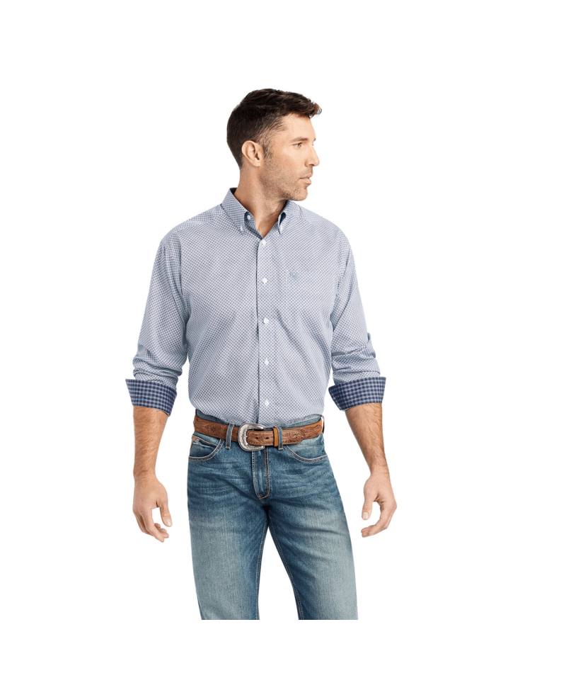 Ariat Men's MNS Wrinkle Free Isaac Classic Fit Shirt, White