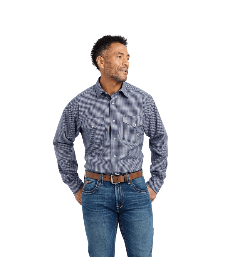 Ariat Men's MNS Pro Series Giovani Classic Fit Shirt, Peacoat