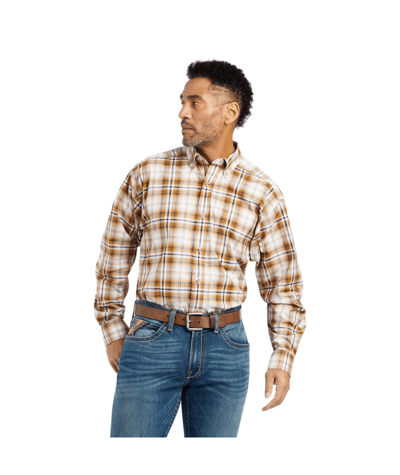 Ariat Men's MNS Pro Series Geri Stretch Classic Fit Shirt, White