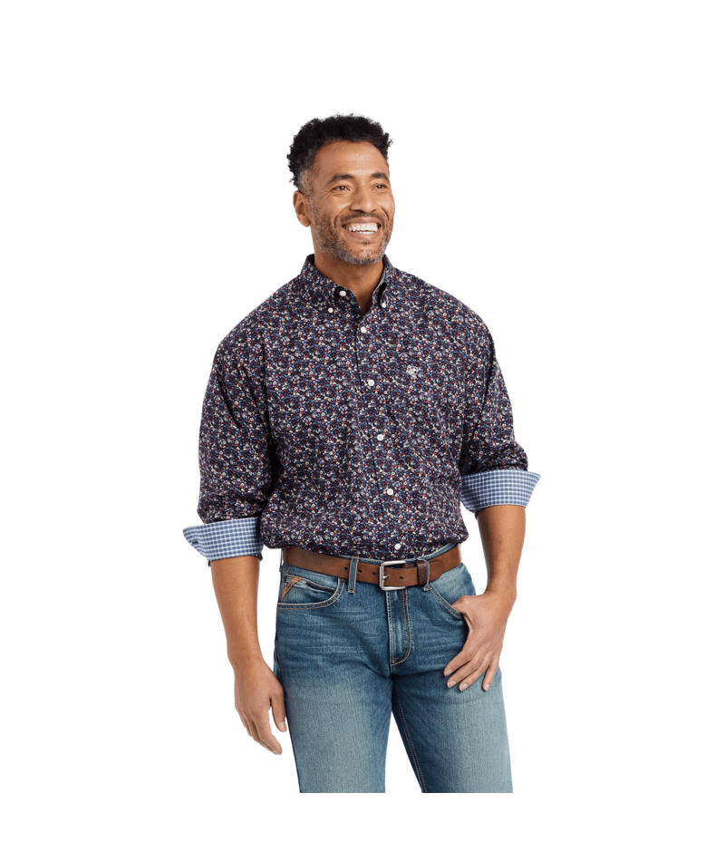 Ariat Men's MNS Wrinkle Free Elliott Classic Fit Shirt, Black