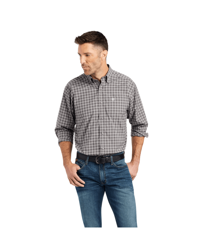Ariat Men's MNS Pro Series Wiley Stretch Classic Fit Shirt, Black