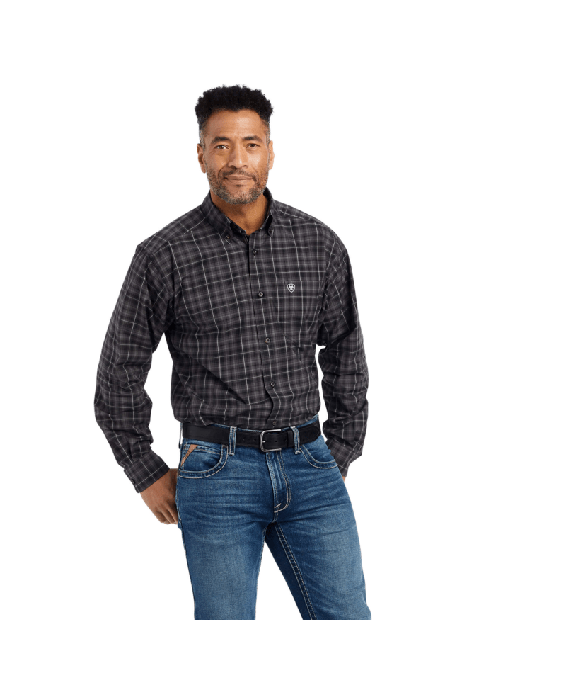Ariat Men's MNS Pro Series Wilder Stretch Fitted Shirt, Black