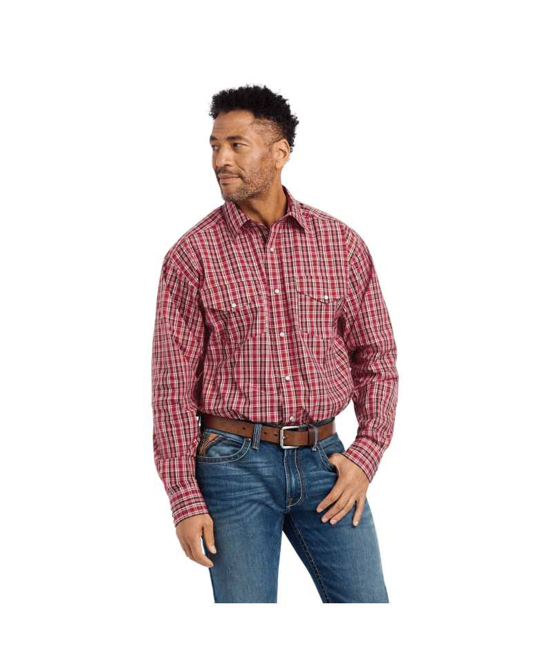 Ariat Men's MNS Pro Series Witten Classic Fit Shirt, Rio Red