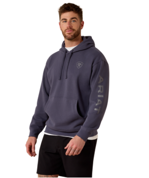 MNS Ariat Logo Hoodie - Odyssey Grey