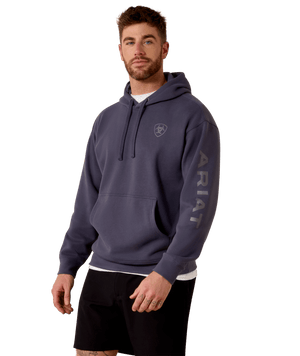 MNS Ariat Logo Hoodie - Odyssey Grey