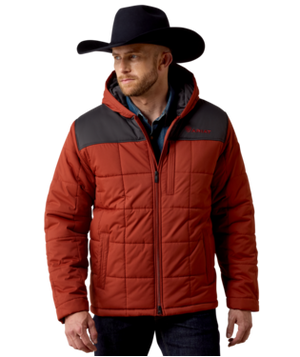 MNS Crius Hooded Insulated Jacket - Burnt Henna/Phantom