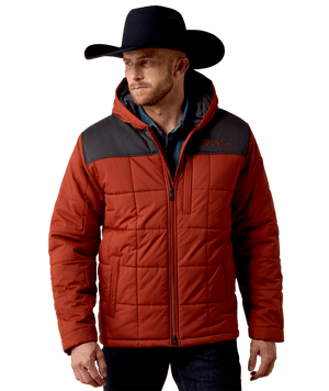 MNS Crius Hooded Insulated Jacket - Burnt Henna/Phantom