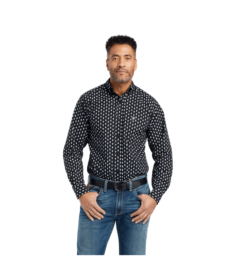Ariat Men's MNS Washington Fitted Shirt, Black