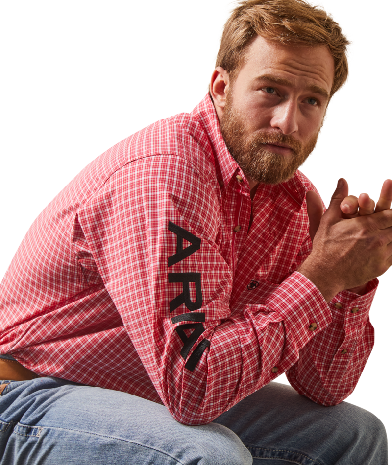 Ariat Men's MNS Pro Series Team Saul Classic Fit Shirt, Red