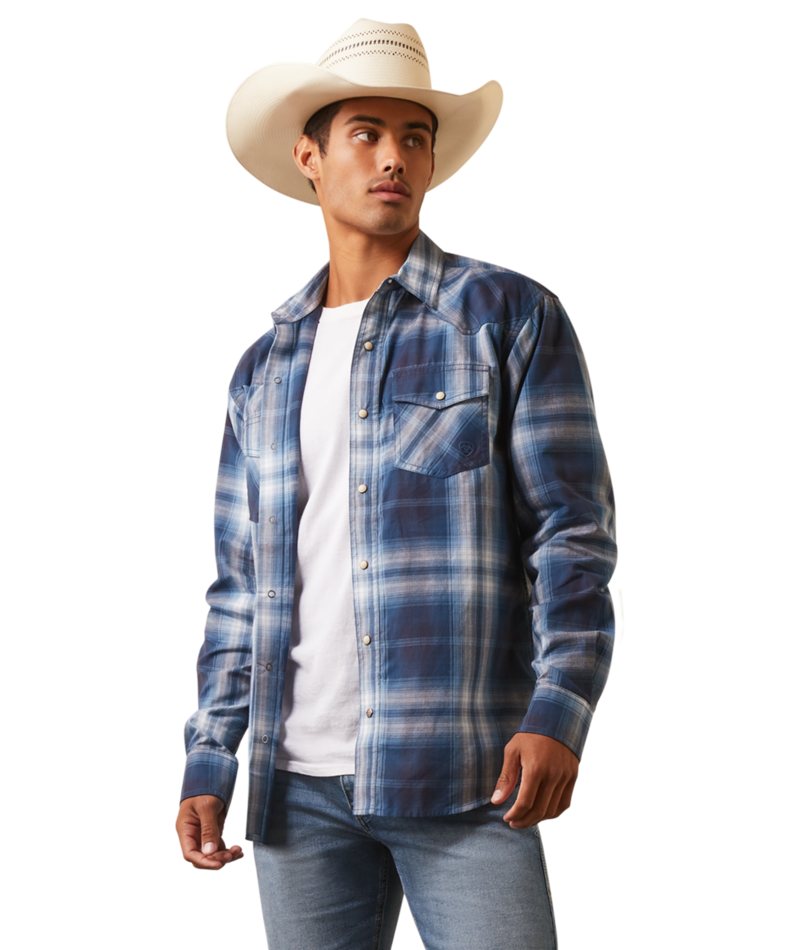 Ariat Men's MNS Habel  Retro Fit Shirt, Dark Denim