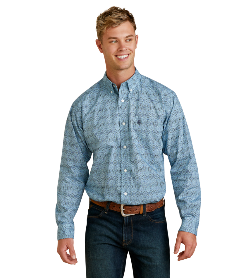 Ariat Men's MNS Iverson Fitted Shirt, White
