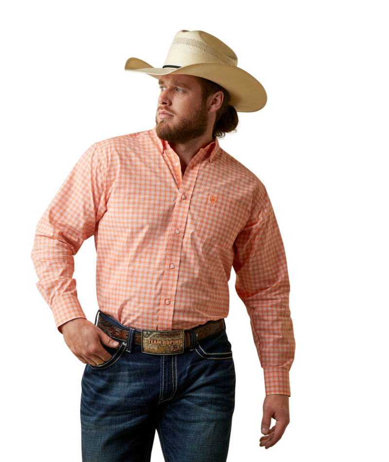 Ariat Men's MNS Pro Series Matias Classic Fit Shirt, Orange