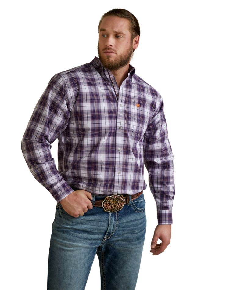 Ariat Men's MNS Pro Series Musa Classic Fit Shirt, Purple