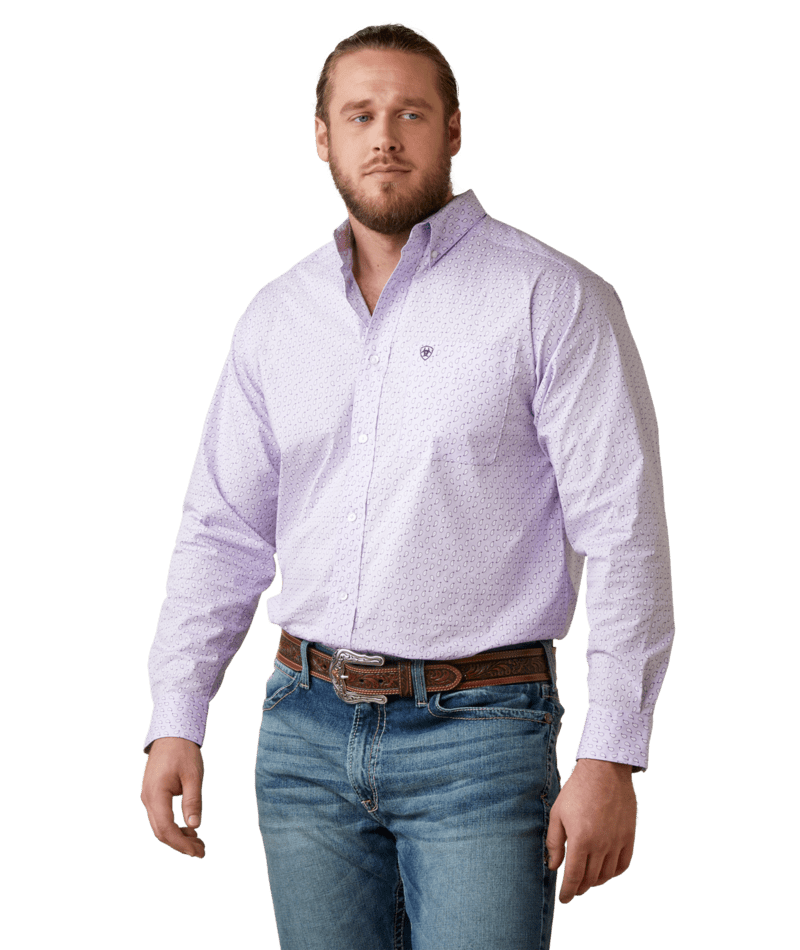 Ariat Men's MNS McCoy Classic Fit Shirt, Lilac