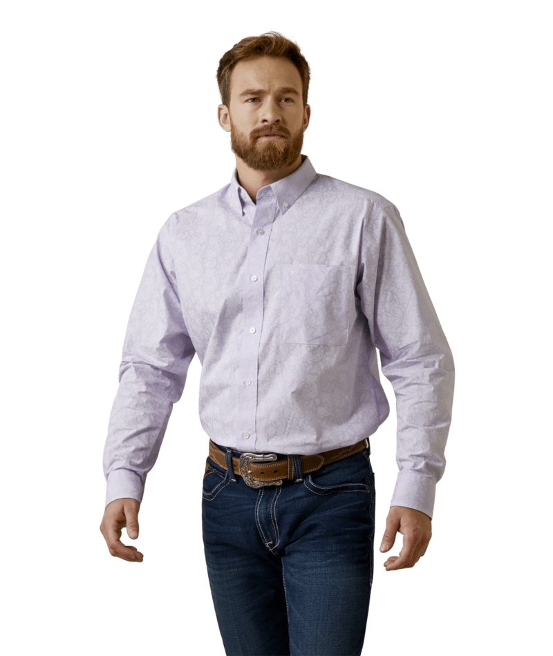 Ariat Men's MNS Murray Fitted Shirt, Lilac