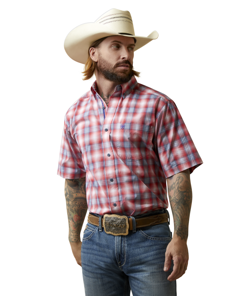 Ariat Men's MNS Pro Series Jayceon Classic Fit Shirt, Red
