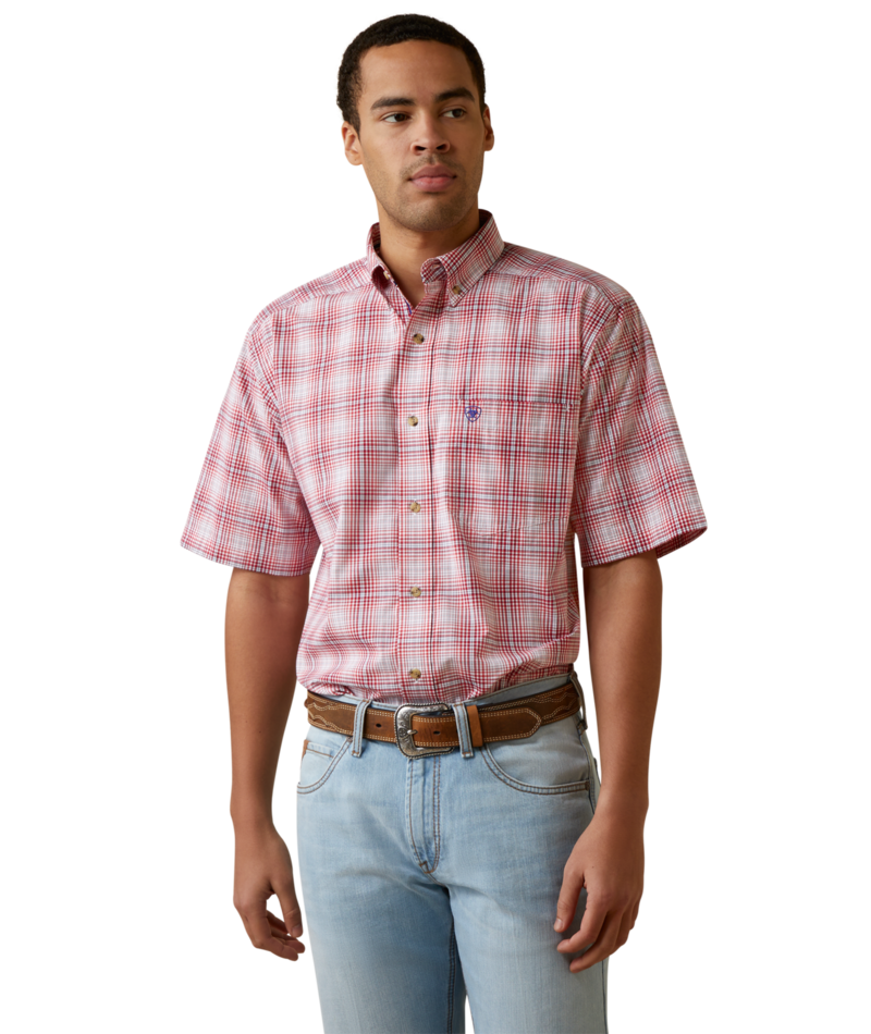 Ariat Men's MNS Pro Series Jermaine Classic Fit Shirt, Red