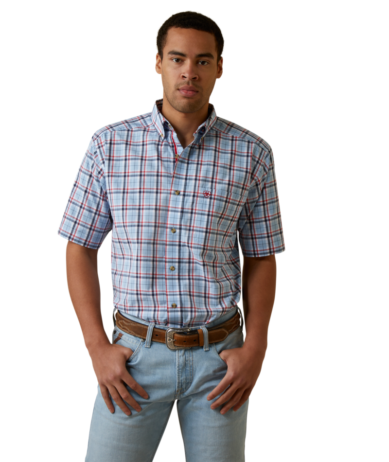 Ariat Men's MNS Pro Series Jasper Classic Fit Shirt, Light Blue
