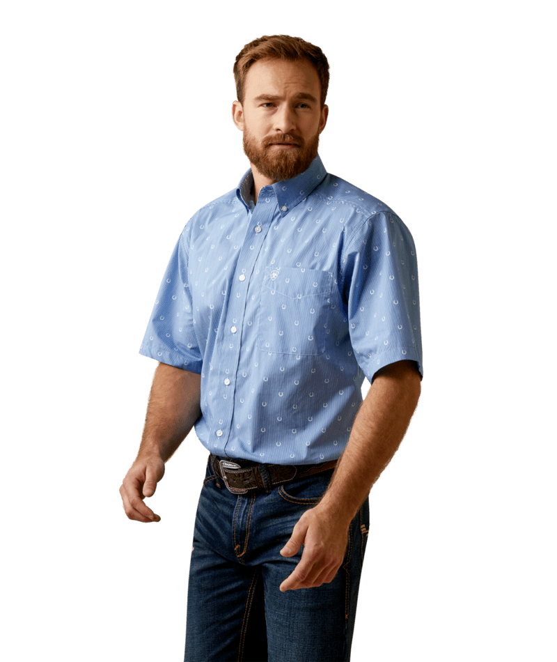 Ariat Men's MNS Javier Classic Fit Shirt, Blue