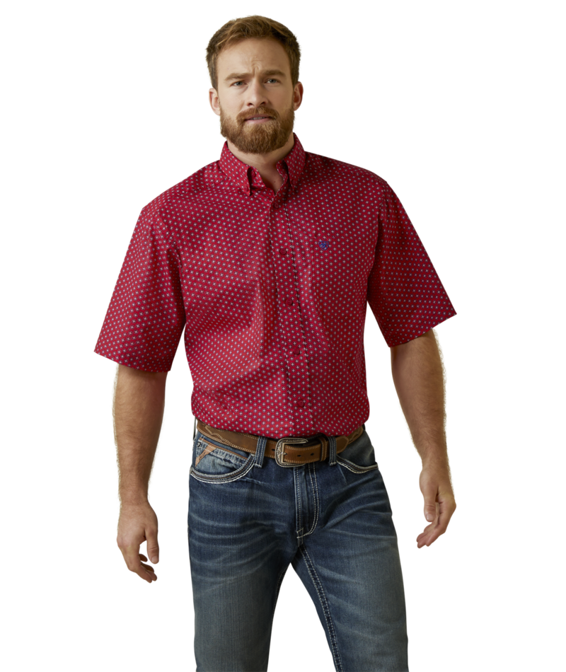 Ariat Men's MNS Jeremy Classic Fit Shirt, Red
