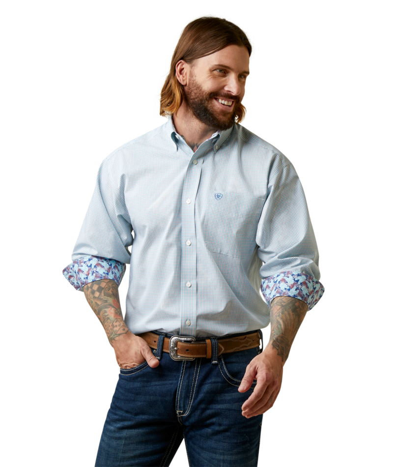 Ariat Men's MNS Wrinkle Free Westley Classic Fit Shirt, White