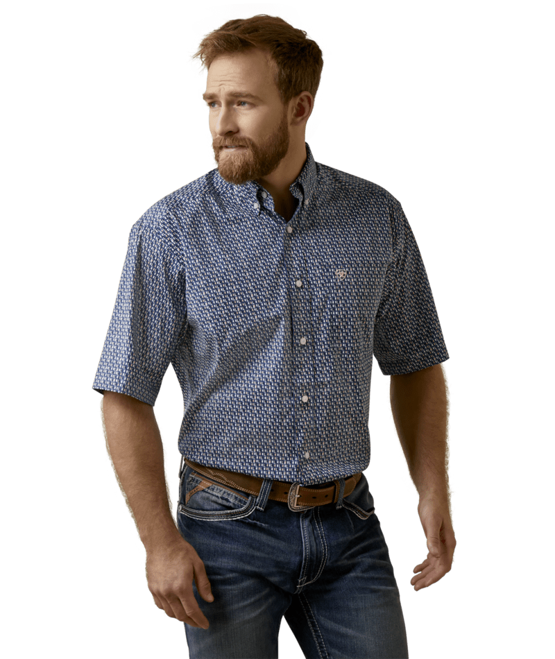 Ariat Men's MNS Oziel Classic Fit Shirt, Apricot Blush