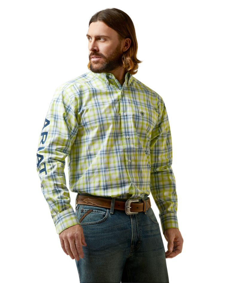 Ariat Men's MNS Pro Series Team Dayton Classic Fit Shirt, Tender Shoots