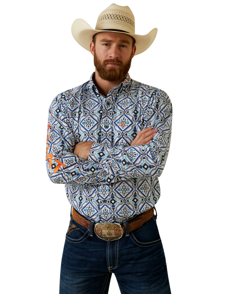 Ariat Men's MNS Team Deacon Fitted Shirt, White