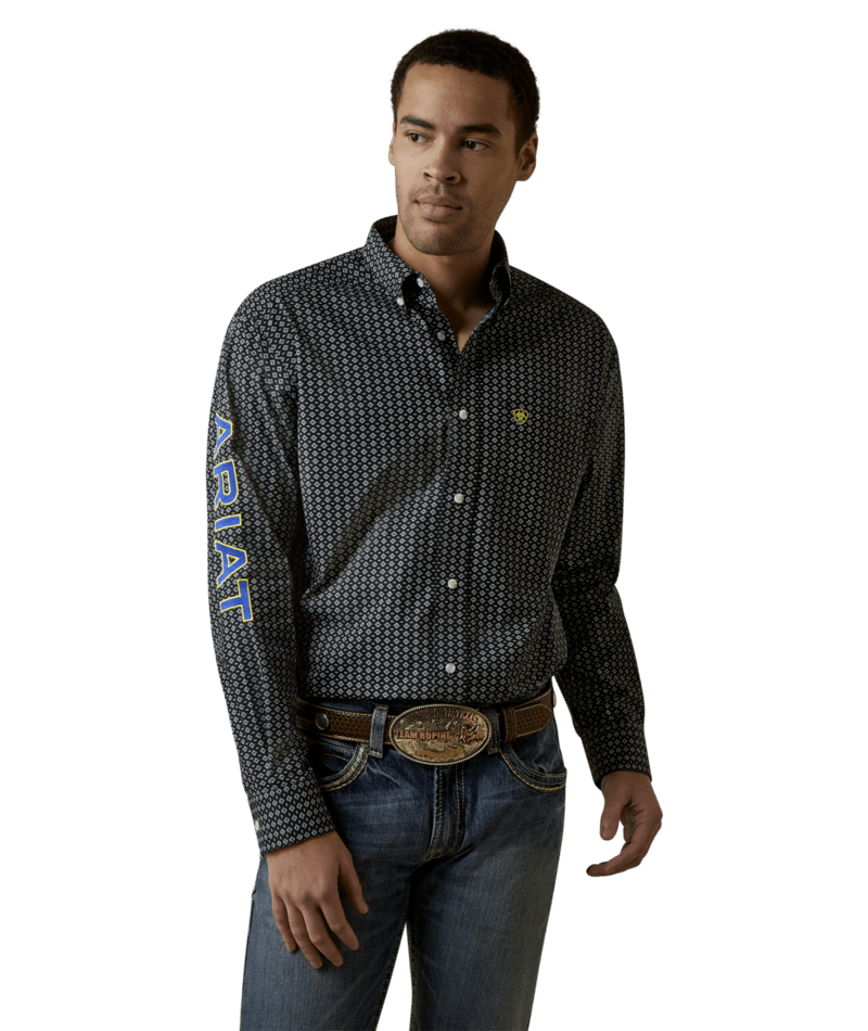 Ariat Men's MNS Team Peyton Classic Fit Shirt, Black
