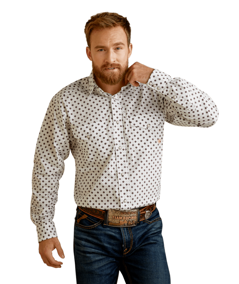 Ariat Men's MNS Aiden Classic Fit Shirt, White