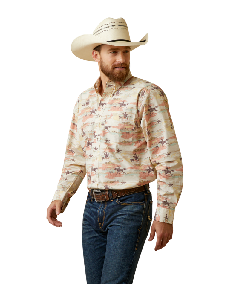 Ariat Men's MNS August Classic Fit Shirt, Yellow