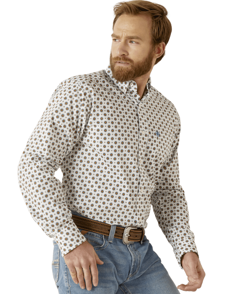 Ariat Men's MNS Garvie Fitted Shirt, White