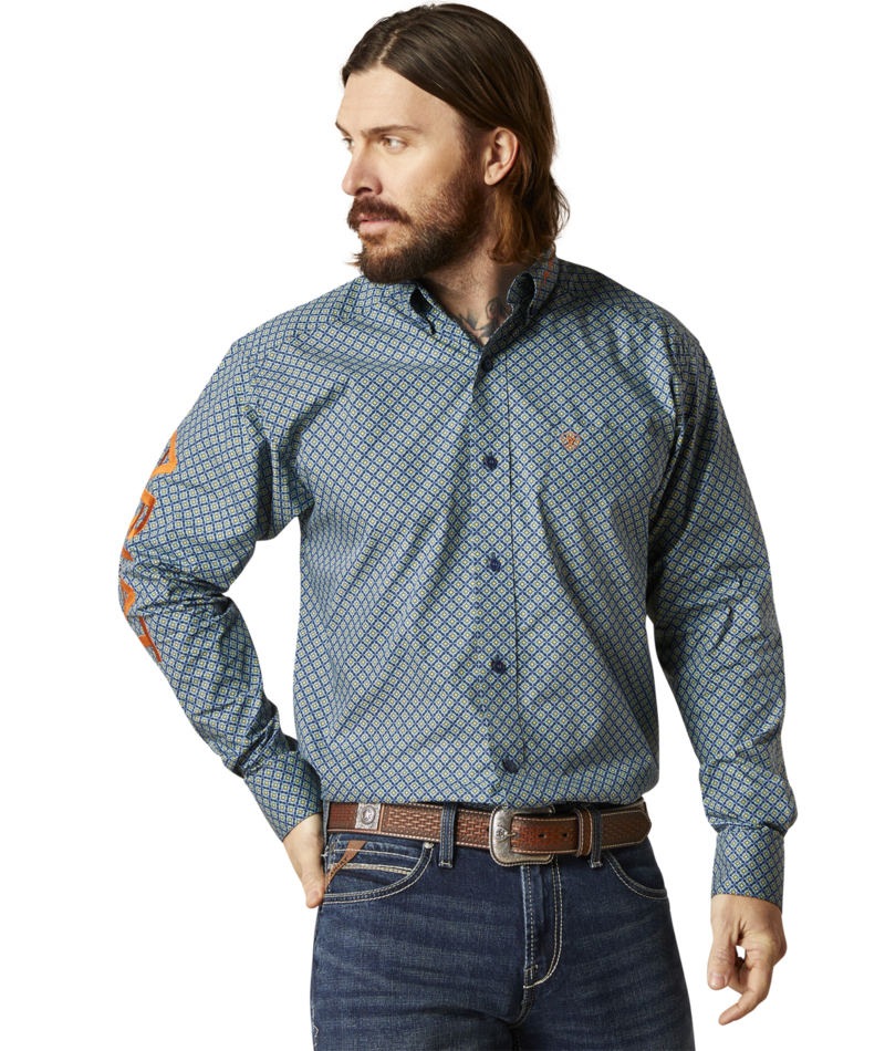 Ariat Men's MNS Team Walton Classic Fit Shirt, Moonlit Ocean