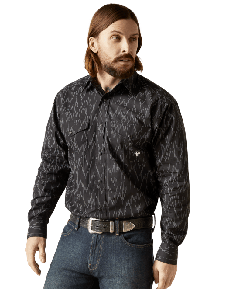 Ariat Men's MNS Shea Classic Fit Shirt, Black