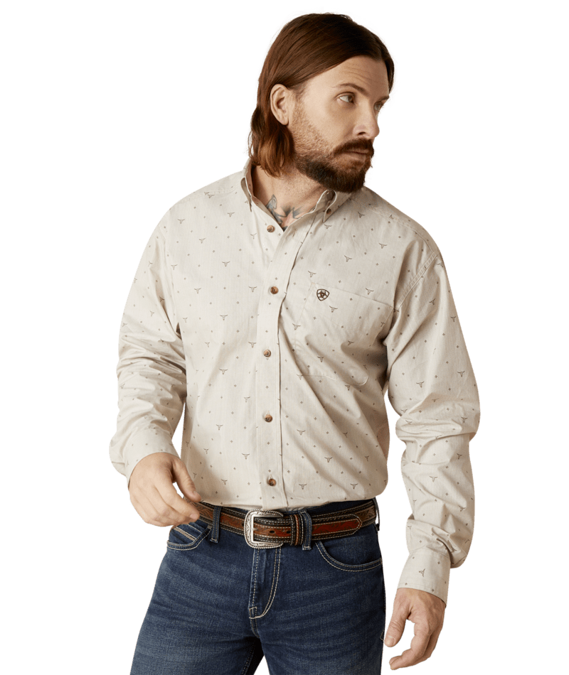 Ariat Men's MNS Beau Classic Fit Shirt, Sandshell