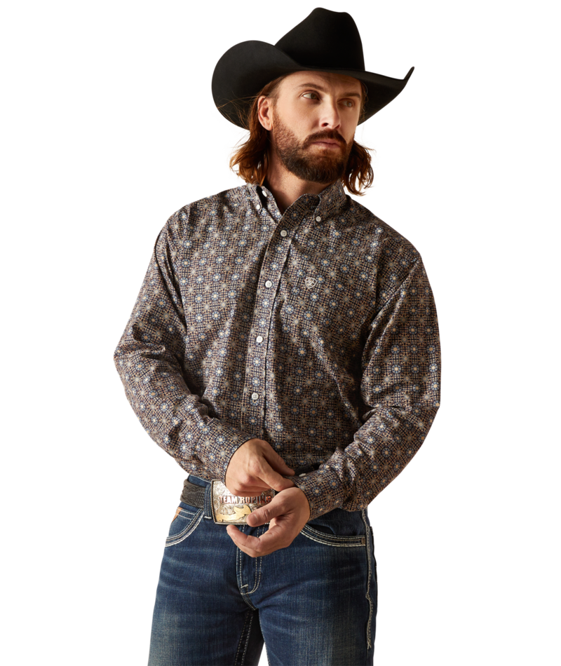 Ariat Men's MNS Wrinkle Free Karsyn Classic Fit Shirt, Darkest Indigo