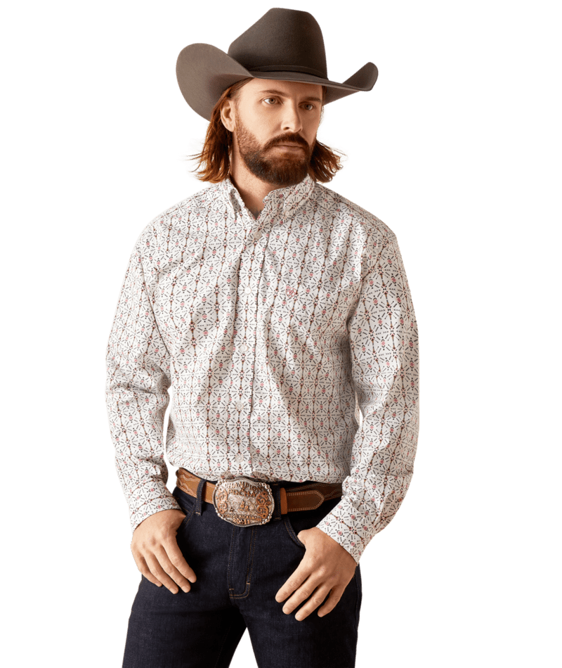 Ariat Men's MNS Edgar Classic Fit Shirt, White