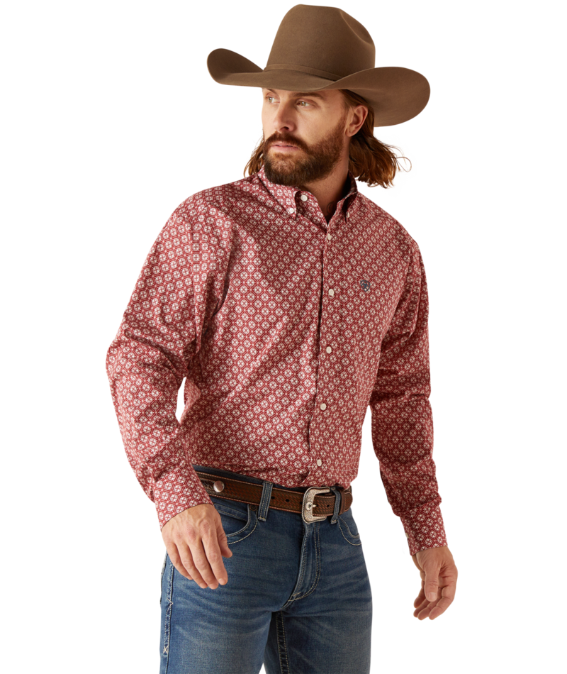 Ariat Men's MNS Wrinkle Free Gideon Classic Fit Shirt, Gardenia