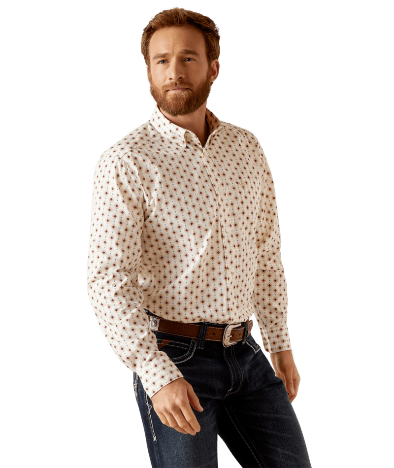 Ariat Men's MNS Naten Fitted Shirt, White